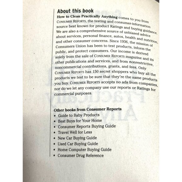 Consumer Reports How To Clean Practically Anything Featuring Stain Removal Chart - Picture 3 of 4